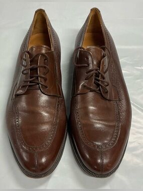 Mezlan Brown Leather Derby Lace-Up Shoes PR26-11